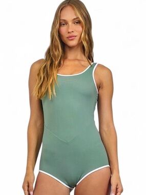 Noserider Retro Surf Suit in Sage Green NWT